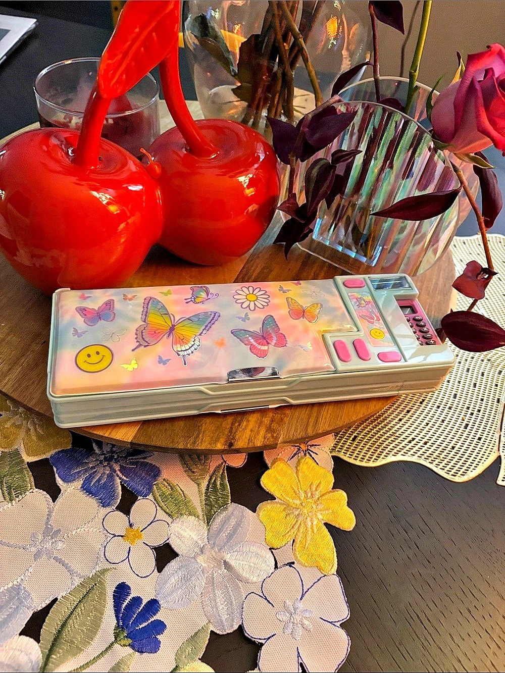 Butterfly Stationary Case with Calculator